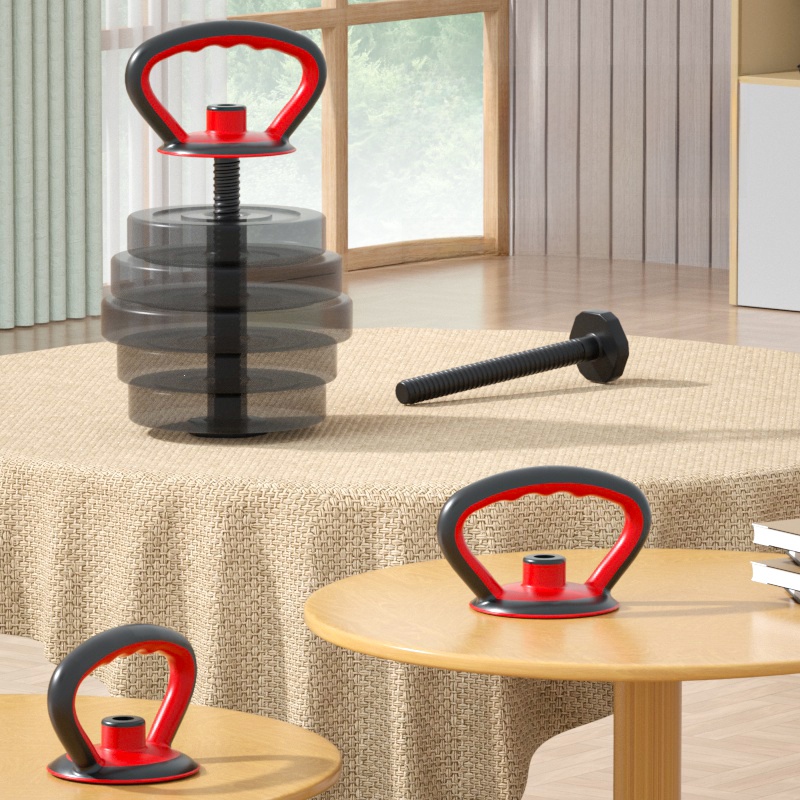 Home Gym Routine - Adjustable Kettlebell Indoor Fitness Equipment Barbell