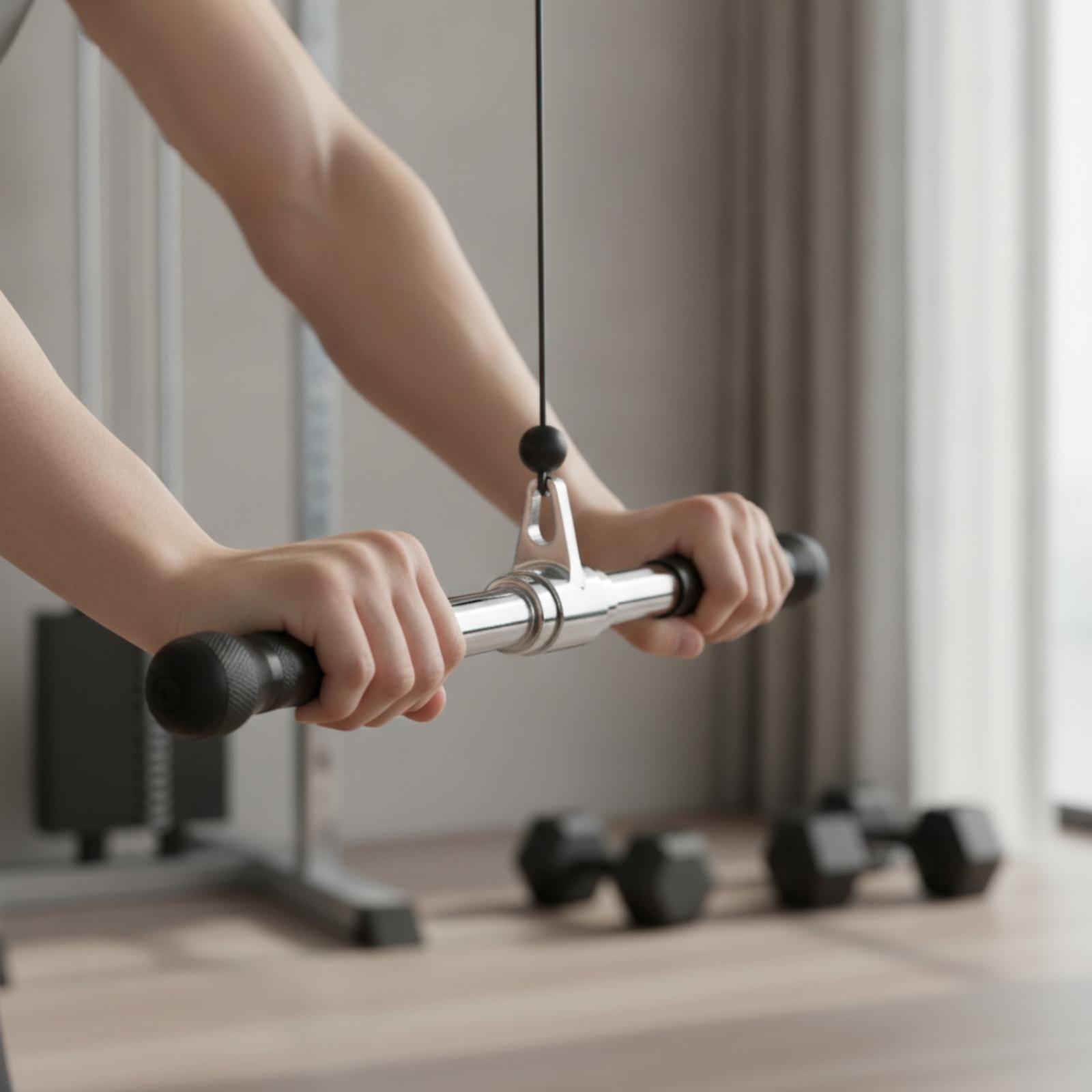 Non Slip Steel Cable Row Bar f - Lat Pulldown Cable 评论和价格