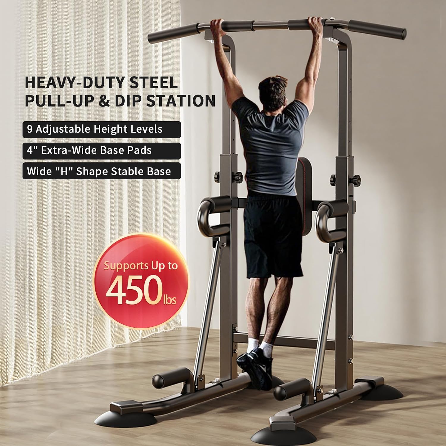 Power Tower Pull-Up Bar Statio - Leg Home Gym Workout 评论和价格