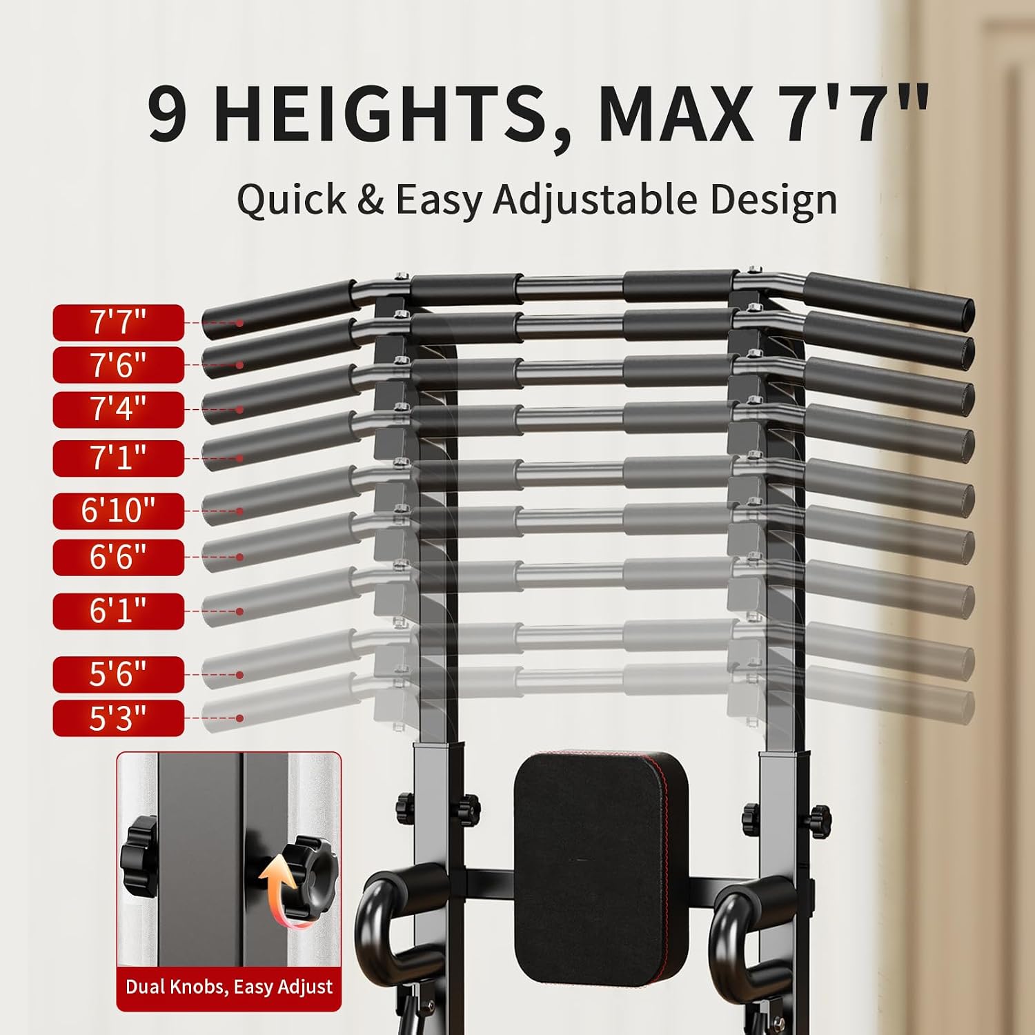 Power Tower Pull-Up Bar Statio - Leg Home Gym Workout 评论和价格