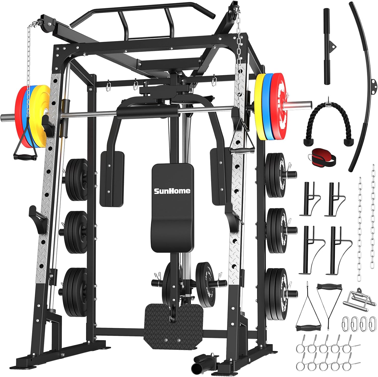Smith Machine Power Cage, 2000 - Lat Pulldown Cable 评论和价格