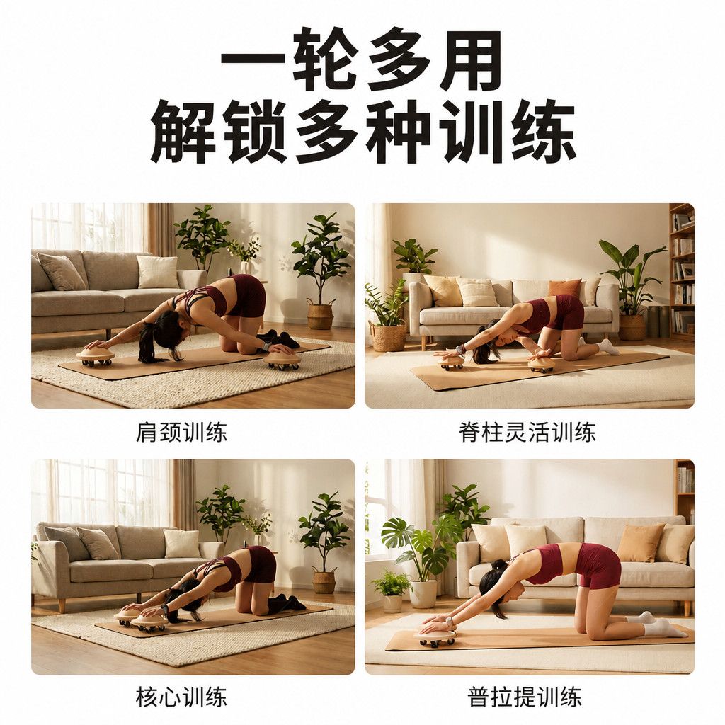 Wooden Core Slider With Univer - Home Gym Yoga 评论和价格