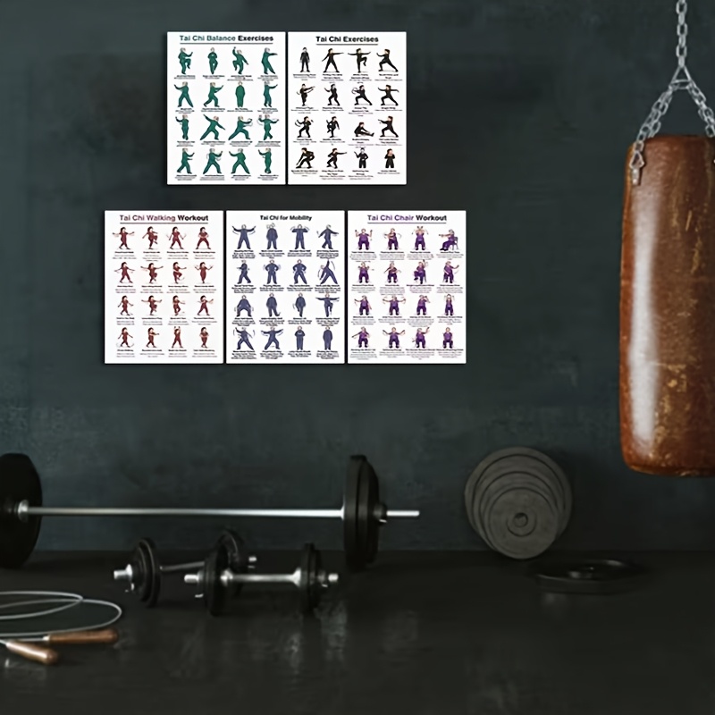 A4 Size 5pcs Tai Chi Workout S - Home Gym Routine 评论和价格